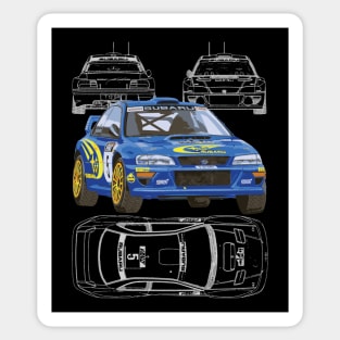 99 WRC GC8 Richard Burns BLUE PRINT Sticker